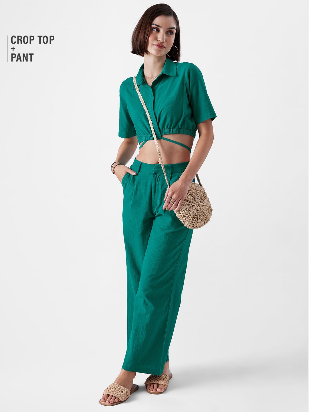Solids: Teal Green Set Women Co-ord Sets